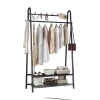 Floor-standing coat rack, simple multi-layer storage hanger for home bedroom, light luxury clothing display rack, folding clothes drying rack Application Scenario